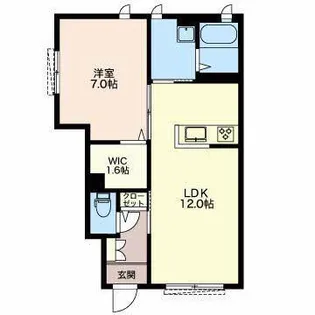 ベルヴィ駒越【1階】の間取り