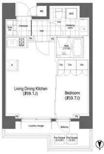 BPRレジデンス恵比寿【4階】の間取り