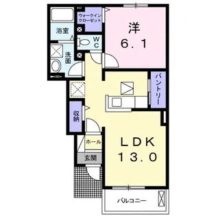 セミージャA【1階】の間取り