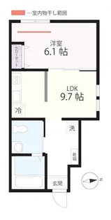 QUIET CRAB HOUSE mix西谷B号棟(仮)【1階】の間取り