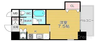 ブリリアン夕陽丘【6階】の間取り