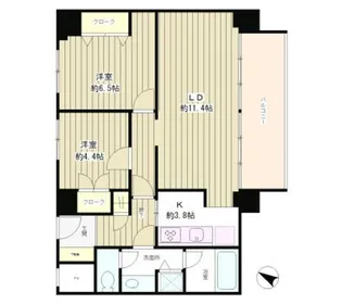 リバー&タワー【14階】の間取り