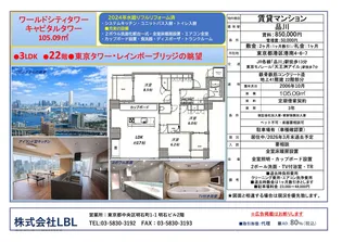 ワールドシティタワーキャピタルタワー【22階】の間取り