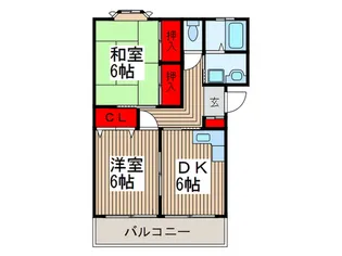 弥生ハイツIII【2階】の間取り