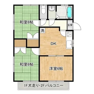 ハイツ松ヶ丘【1階】の間取り