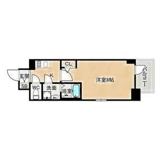 エスリード大阪グランフォート【9階】の間取り