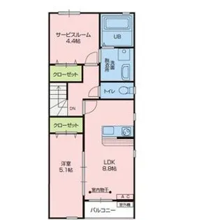クレスト矢巾【2階】の間取り
