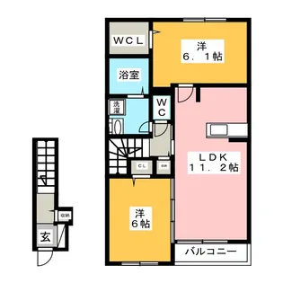 グランメゾンIII【2階】の間取り