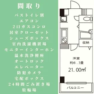 ドミール目白(ドミールメジロ)【6階】の間取り