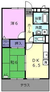 エスト・デ・リヴィエール【1階】の間取り