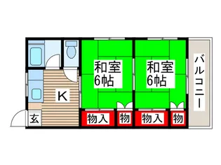 コーポ山野辺【2階】の間取り