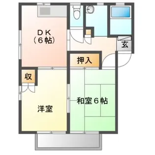 細野マンション【1階】の間取り