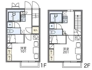 レオパレスサンハート【1階】の間取り