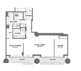 赤坂溜池タワーレジデンス【15階】の間取り