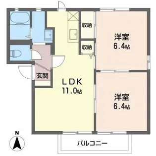 アムール【2階】の間取り