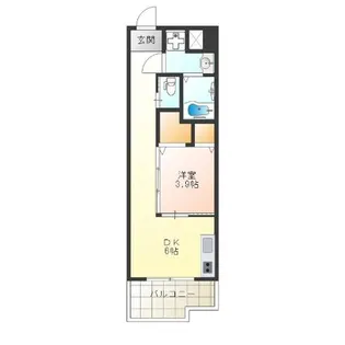 ドゥスプランドゥール【6階】の間取り