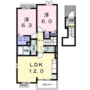 エアリー東戸塚【2階】の間取り
