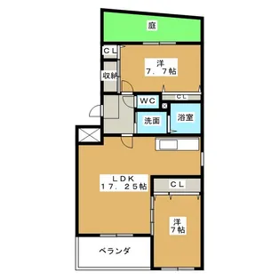 ラ・フォンテ【1階】の間取り