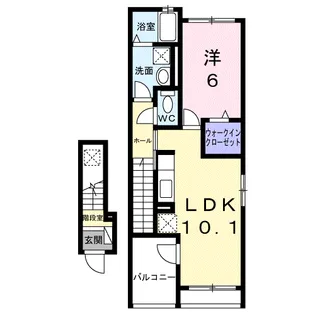 ラ・ファータ【2階】の間取り