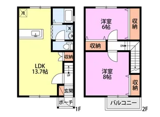プリムヴェール 壱番館【1階】の間取り