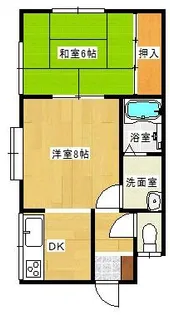 シロマルハイツC【1階】の間取り