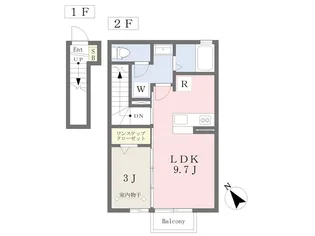 パイナップル・ハウスA棟【2階】の間取り