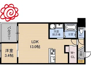ステディ稲田本町【2階】の間取り