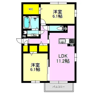 スカーレット【2階】の間取り