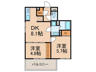 Green terrace代沢【2階】の間取り