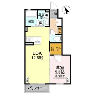 エルヴィエント【1階】の間取り