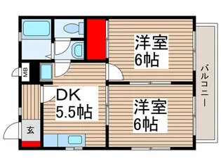 第一かすやハイツ【1階】の間取り