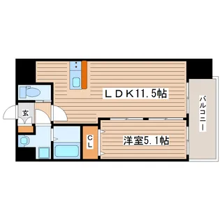 シティタワー二十人町【3階】の間取り