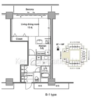 パシフィックロイヤルコートみなとみらいオーシャンタワー【11階】の間取り