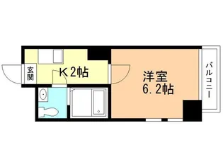 パレスRX大和町【1階】の間取り