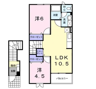 ミニヨン クーマ【2階】の間取り