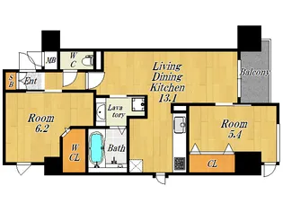 Lazo福島(ラソ福島)【8階】の間取り