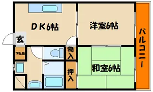 シャトル大久保【2階】の間取り