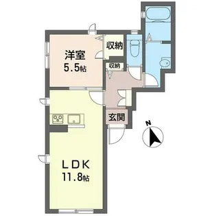 リリーレジデンス【1階】の間取り