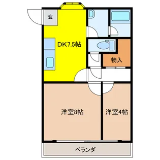オークラパークマンション【3階】の間取り