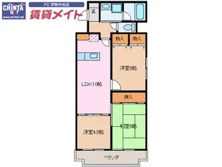 エスペランサ磯部【4階】の間取り