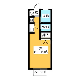 サンハイツ【2階】の間取り