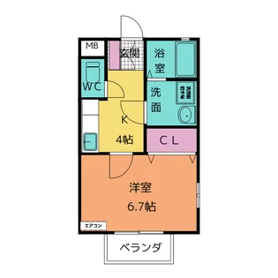 ライフ梅森台【1階】の間取り