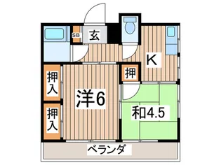 梅寿荘A棟【2階】の間取り