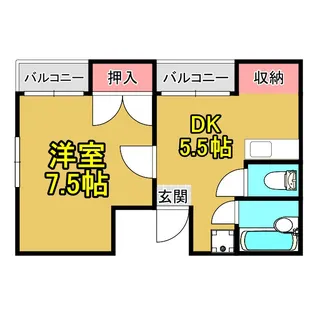 ゴトーハイツ高殿【3階】の間取り