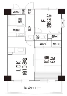 ロザーンジュ堀川【4階】の間取り