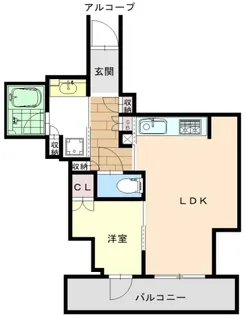 ジオタワー新町【13階】の間取り