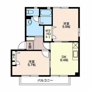 パティオ A【2階】の間取り