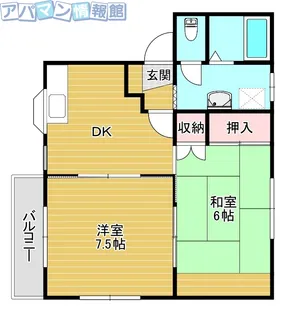 コーポ亀田駅前【2階】の間取り