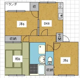 アグリーン東田中【2階】の間取り