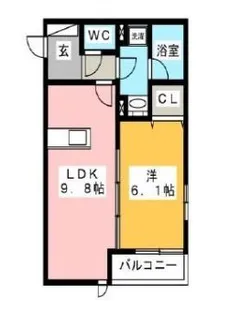 メゾンクレール伊都【3階】の間取り